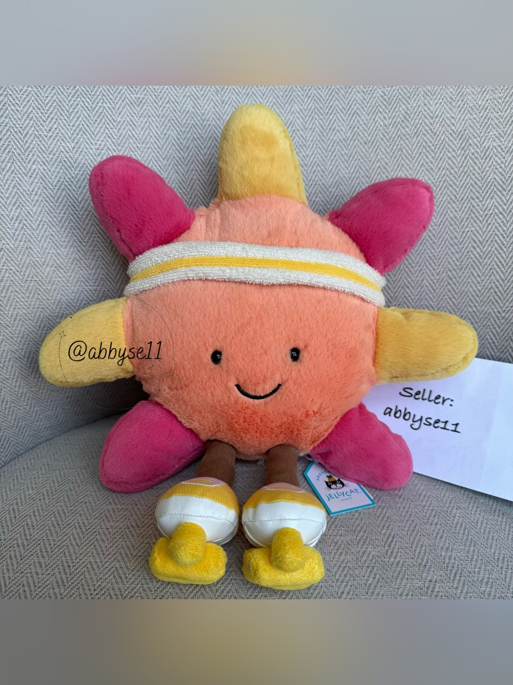 Jellycat Amuseables Sun 'Roller Skates' - Authentic - New With Tags - Fast Ship